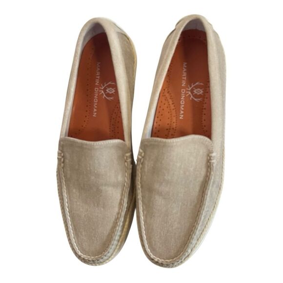 Martin Dingman | Watercolor Venetian Washed Canvas Loafer - Oyster 9.5 - Picture 6 of 10